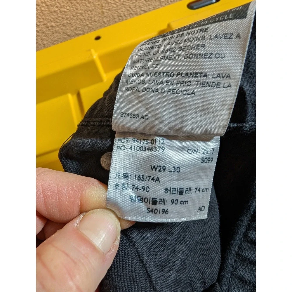 Levi Strauss Signature Jeans Men's12 Faded Black W29 L30‎ Skinny